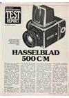 Hasselblad 500 C/M manual. Camera Instructions.