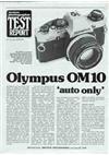 Olympus OM 10 manual. Camera Instructions.