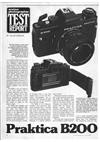 Praktica (VEB) B 200 manual. Camera Instructions.