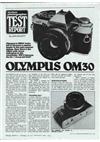 Olympus OM 30 manual. Camera Instructions.