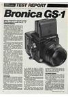 Bronica GS 1 manual. Camera Instructions.