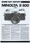 Minolta X 300 manual. Camera Instructions.