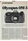 Olympus OM 3 manual. Camera Instructions.