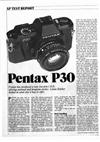 Pentax P 30 manual. Camera Instructions.