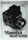 Mamiya M 645 Super manual. Camera Instructions.