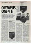 Olympus OM 4 Ti manual. Camera Instructions.