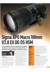 Sigma 180/2.8 manual. Camera Instructions.