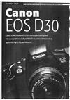 Canon EOS D30 manual. Camera Instructions.